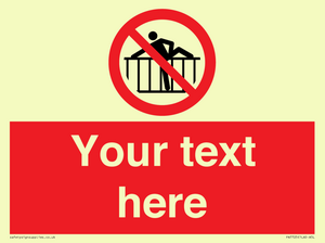 Custom prohibition do not cross barrier